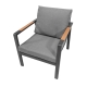 Zestaw Meble Ogrodowe Aluminiowe Sofa Dwa Fotele Stolik 201458
